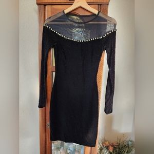H&M NWT Long Sleeve Mesh Velvet Feel Small